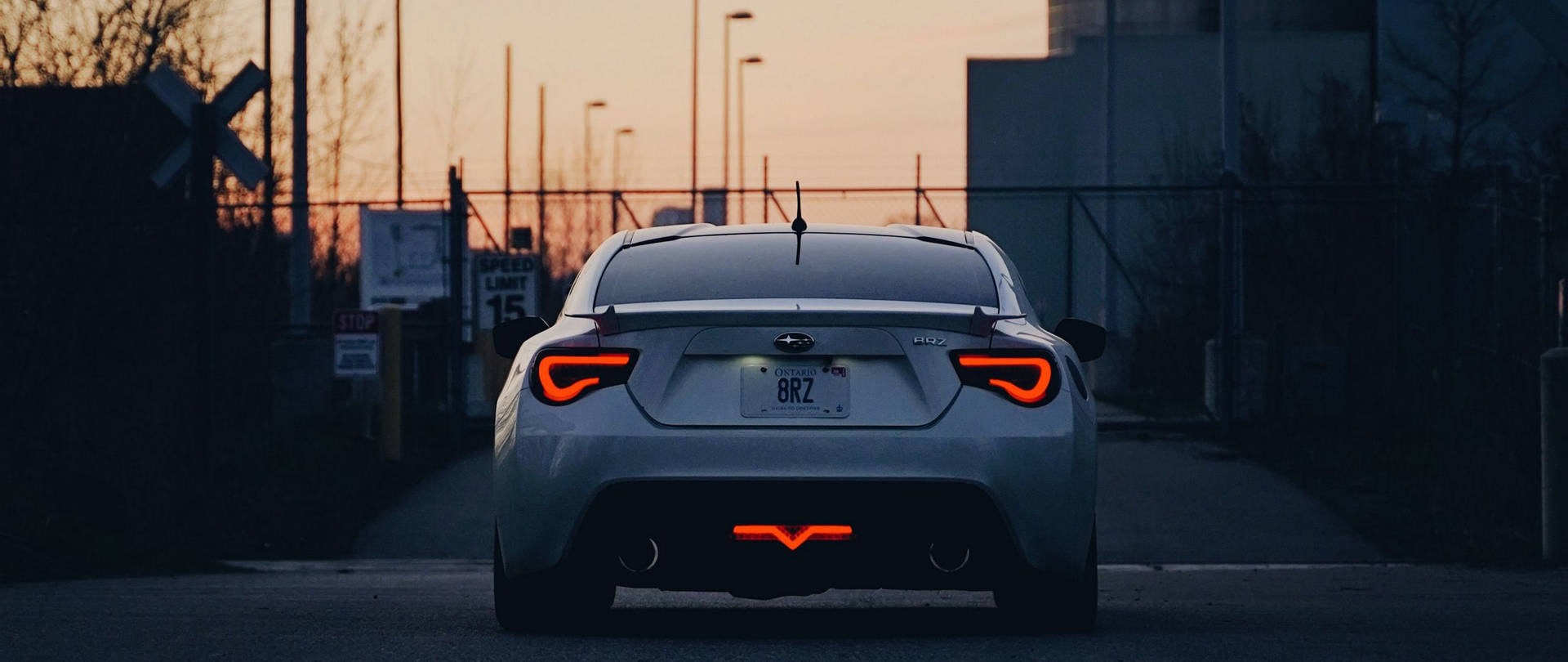 Brz Driving At Dawn Background