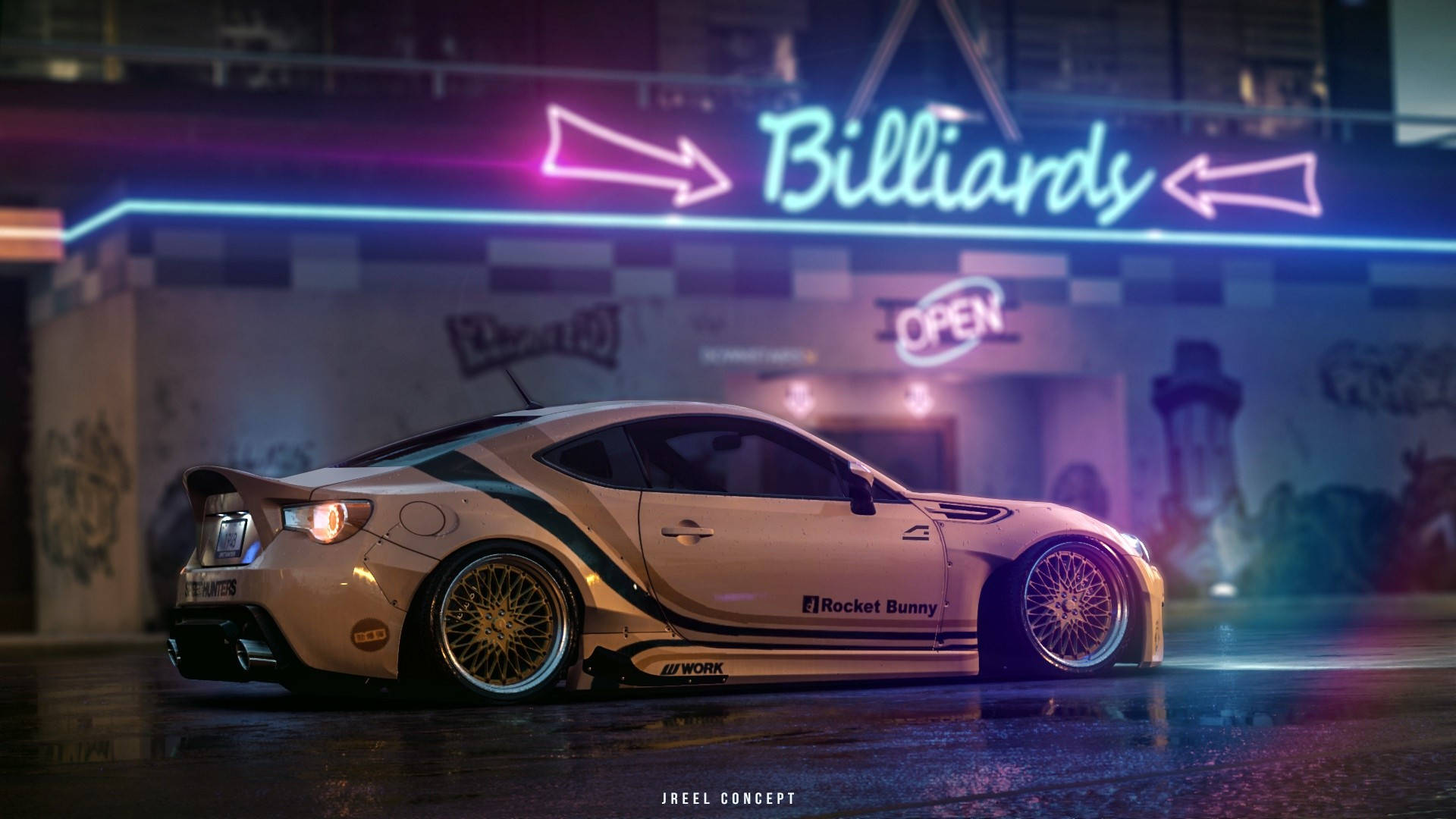 Brz With A Billiard Hall Background