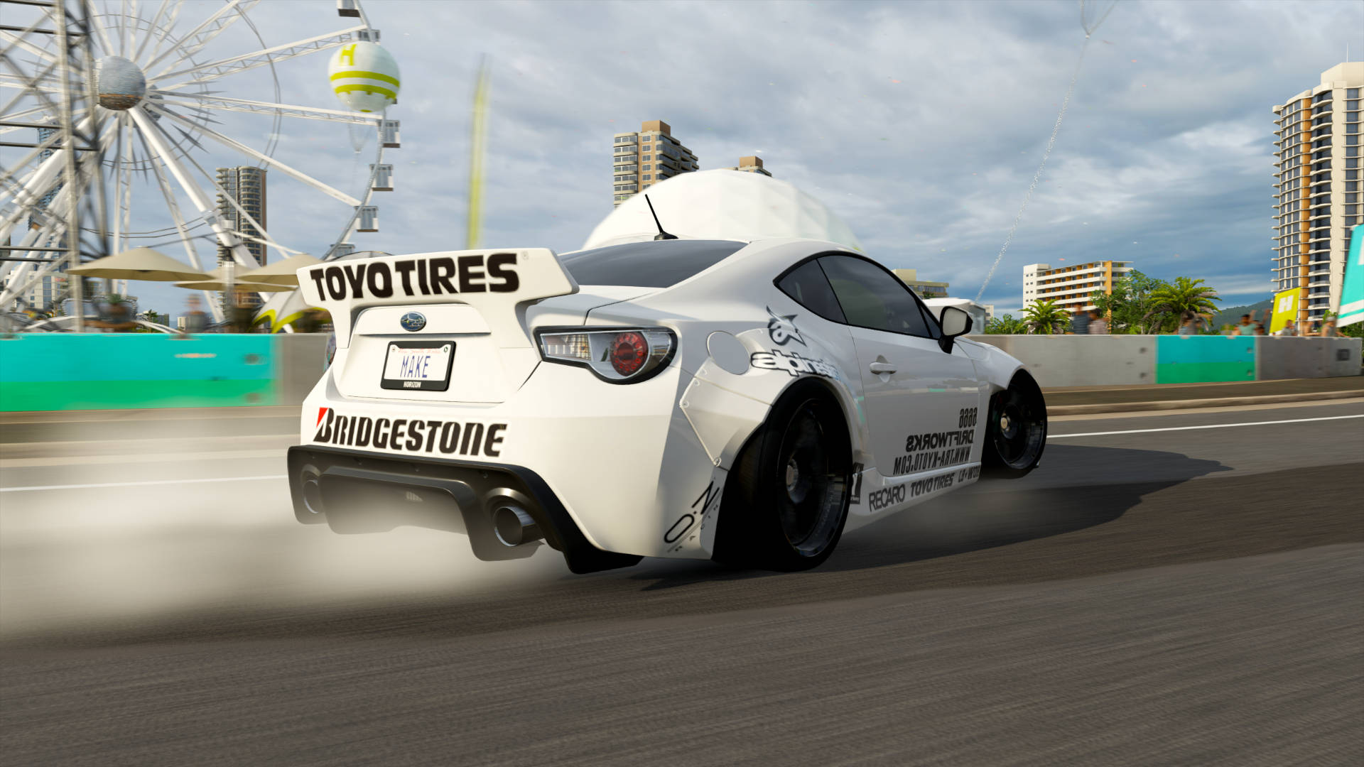 Brz With Toyo Tires Spoiler Background