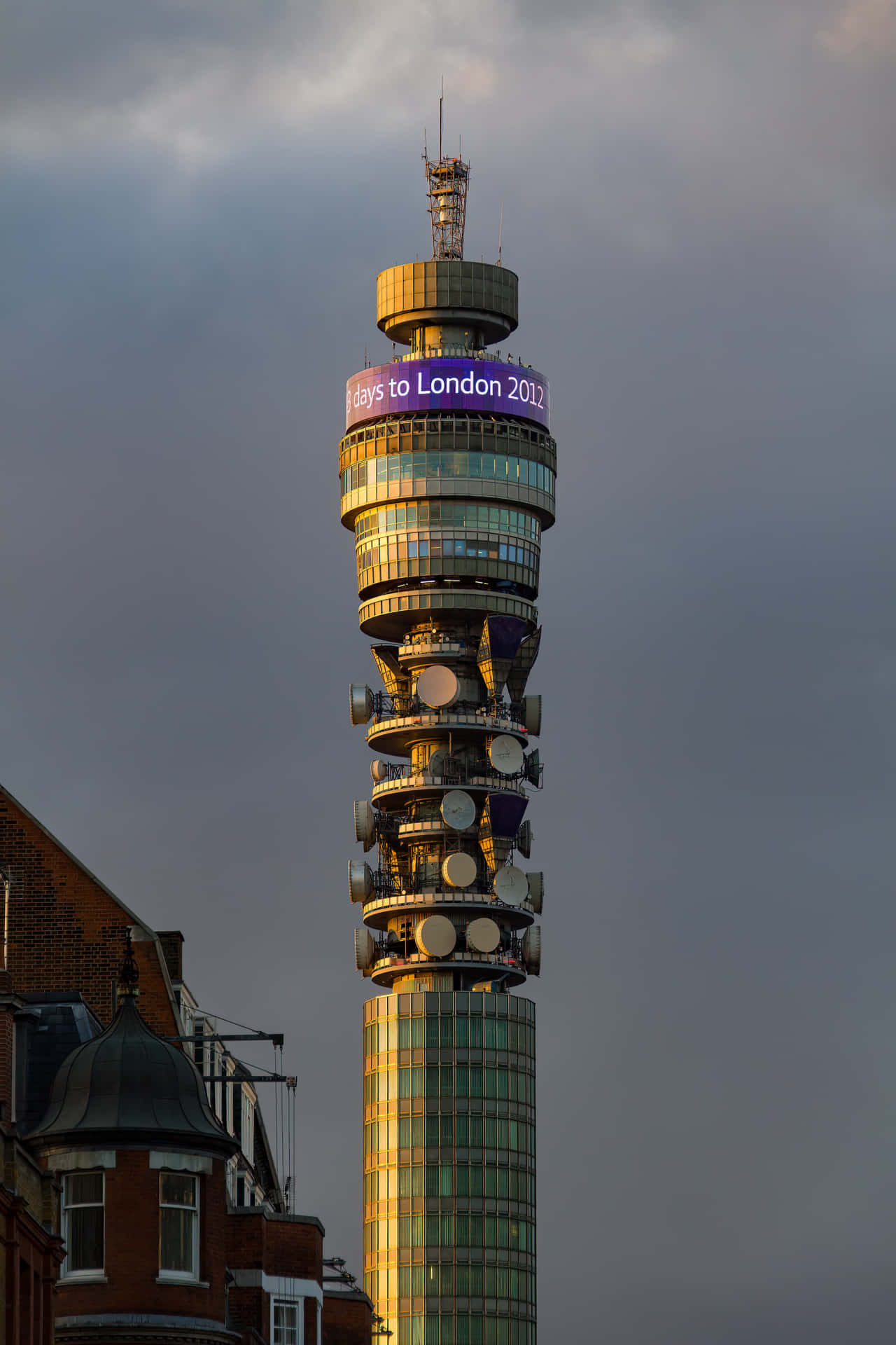 Bt Tower Beneath The Clouds Phone Background