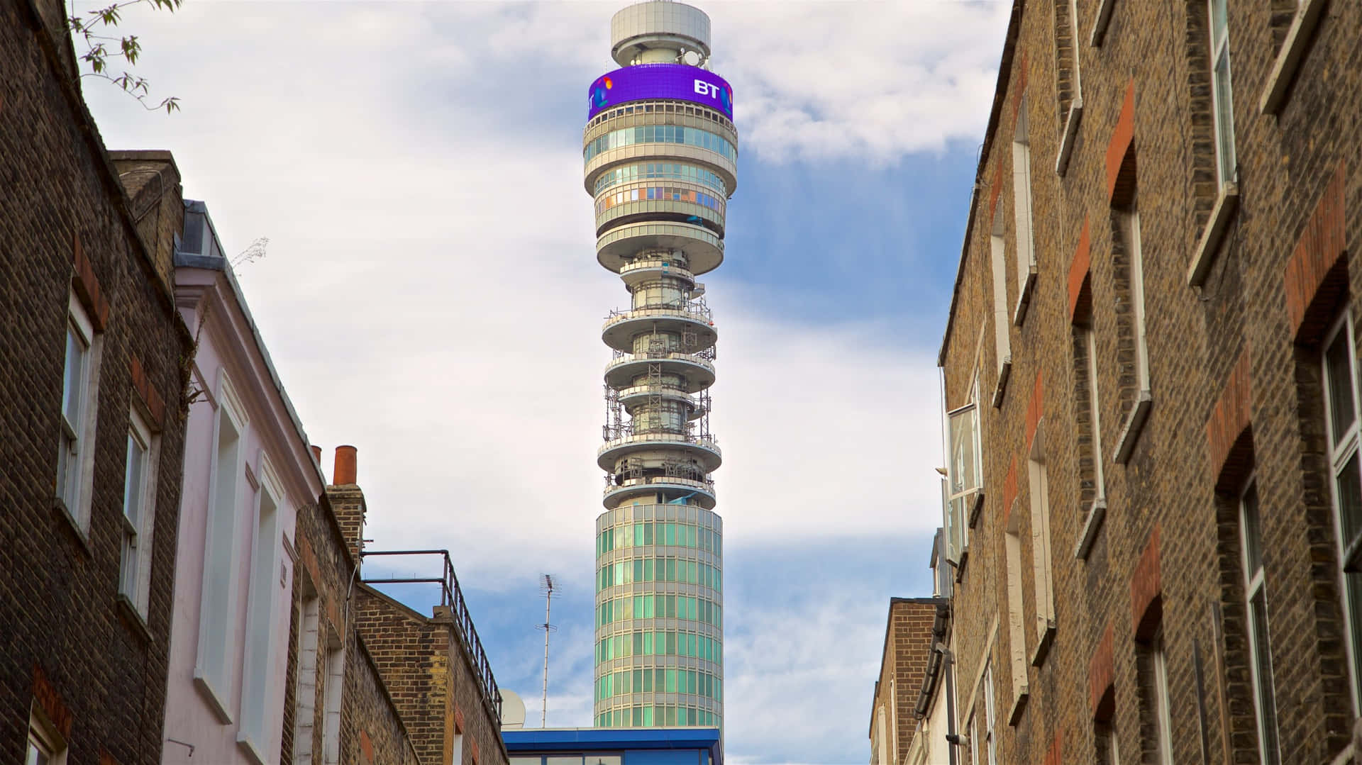 Bt Tower Between Buildings Desktop Background