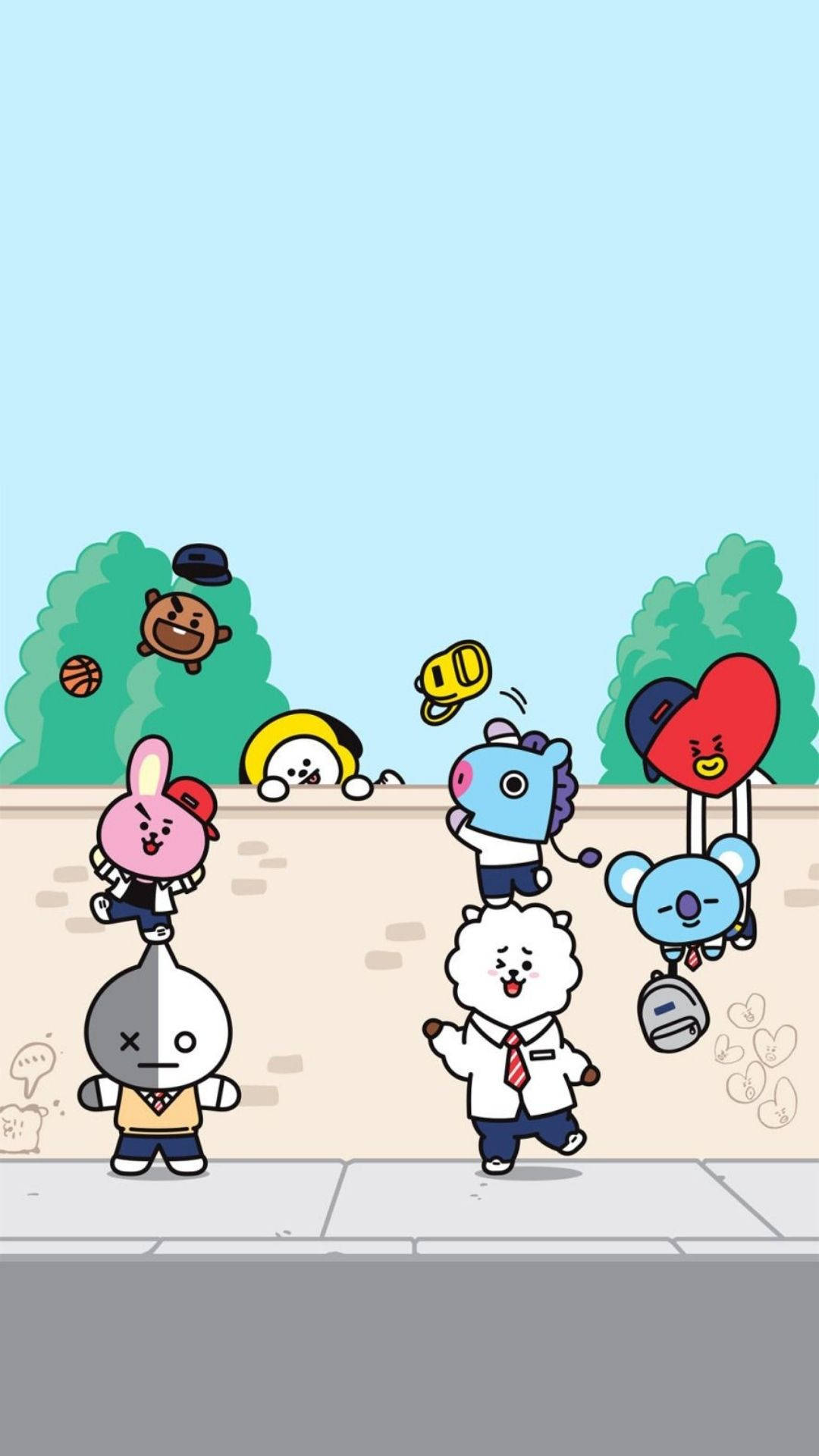 Bt21 Climbing The Wall Background