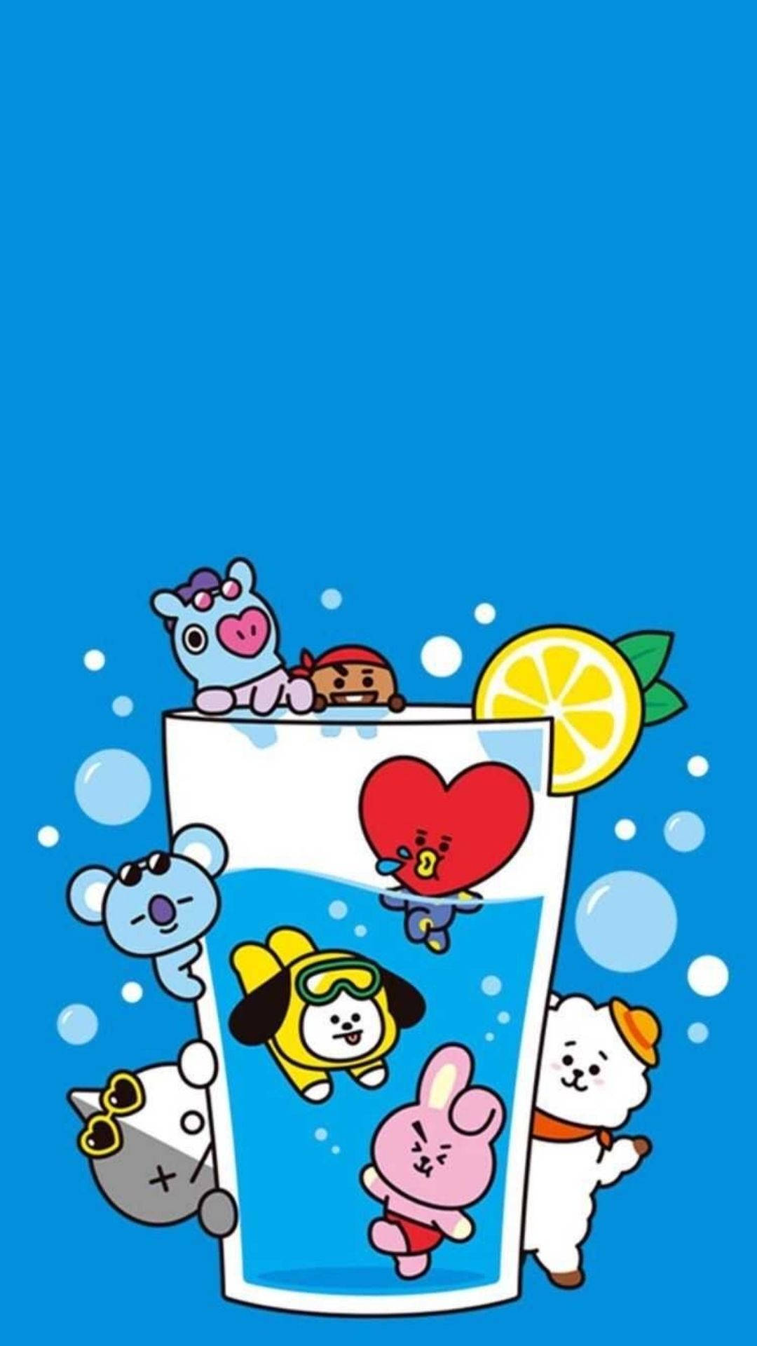 Bt21 Diving In The Glass Background