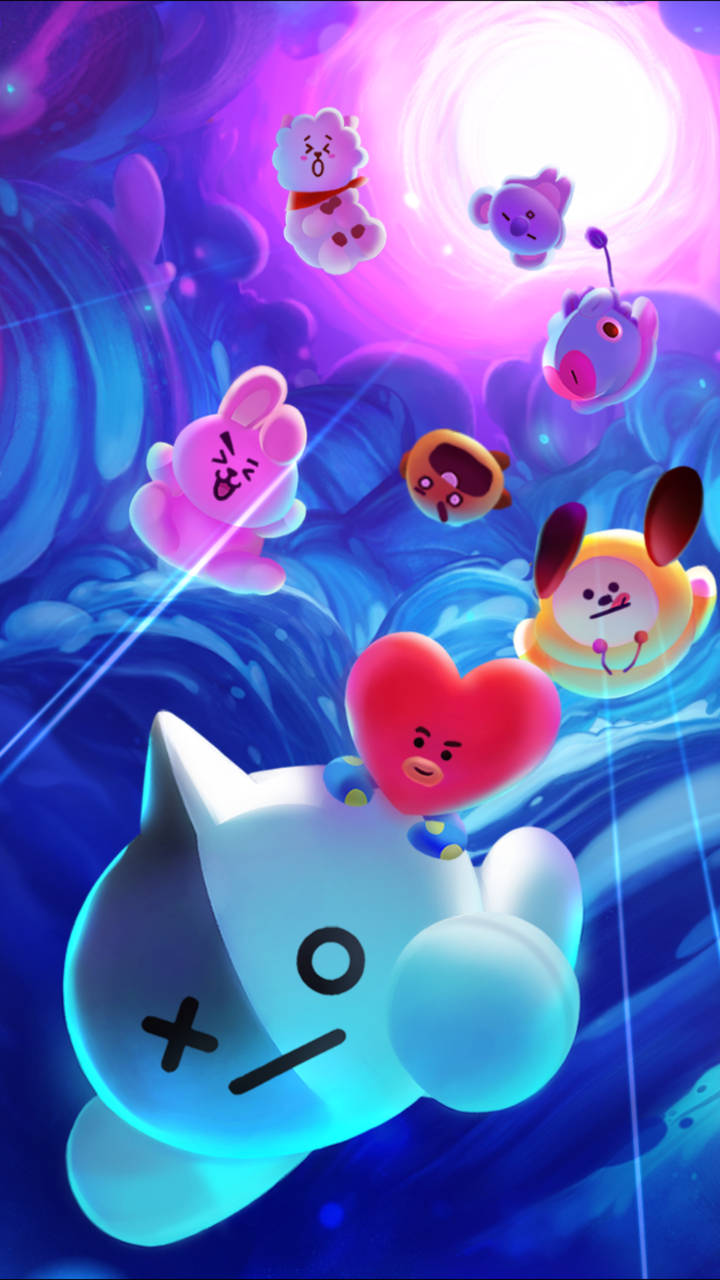 Bt21 Falling With Style Background