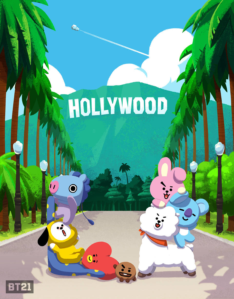 Bt21 In Hollywood Background