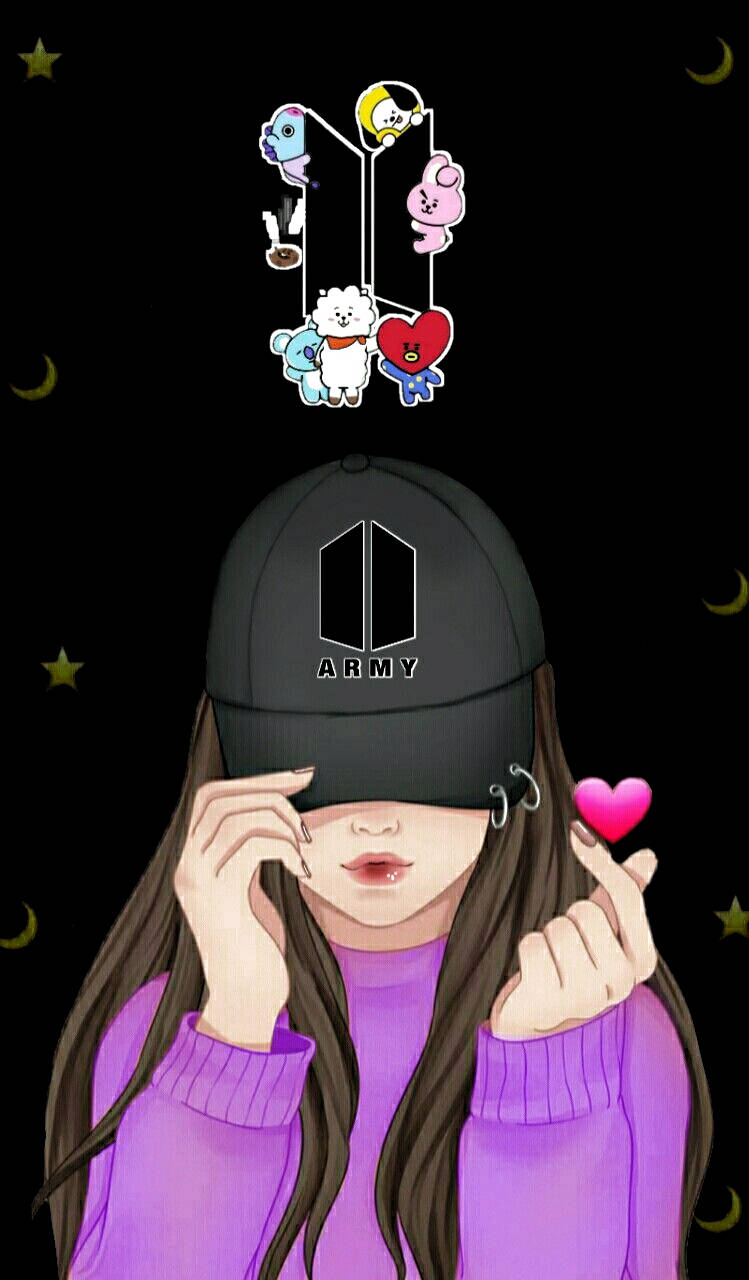 Bt21 Kawaii Bts Army Girl Background