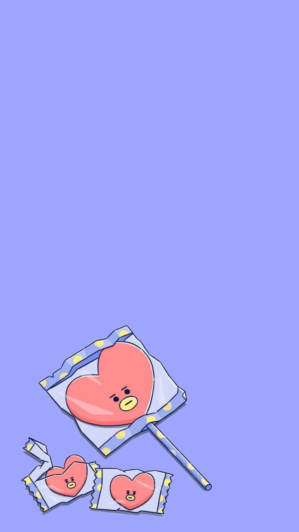 Bt21 Tata Candies Background