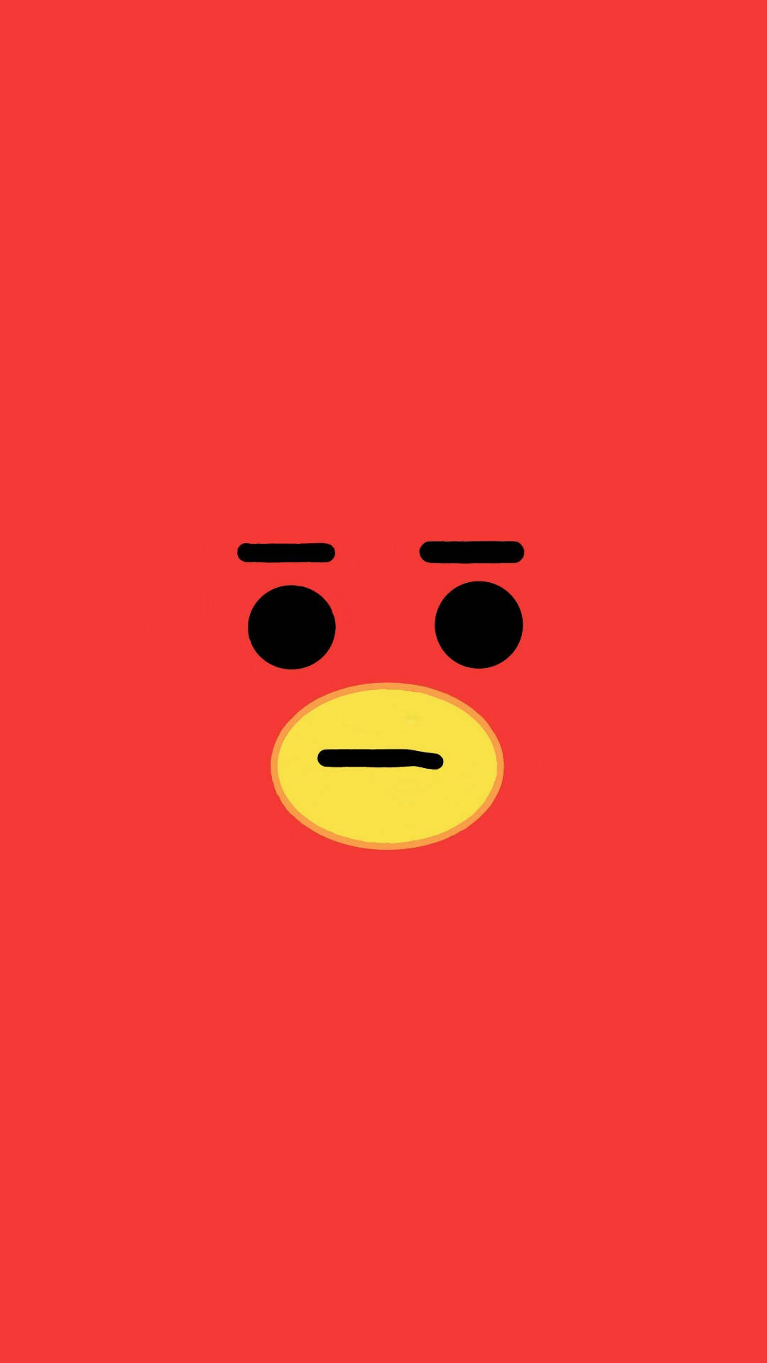 Bt21 Tata Red Face Background