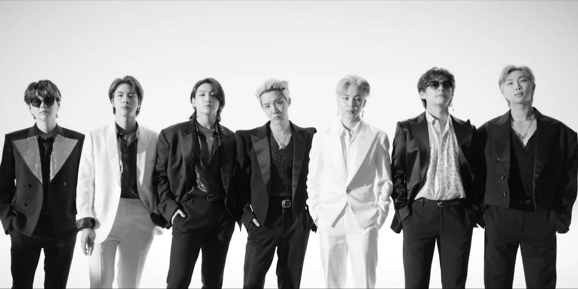 Bts 2021 Butter Black And White Background