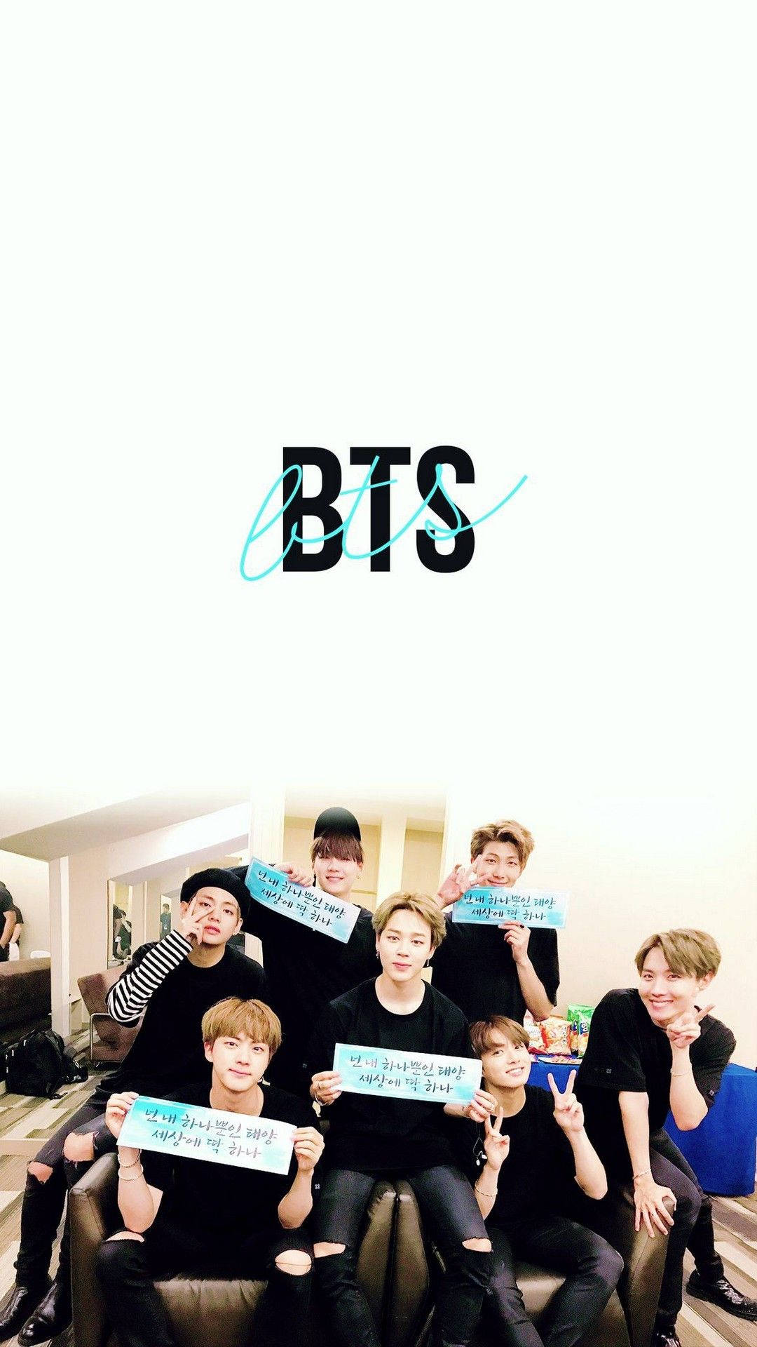 Bts 2021 Holding Signs Background