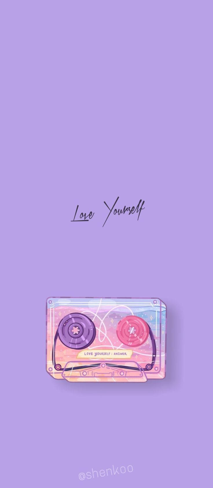 Bts Aesthetic Love Yourself Cassette Tape Background
