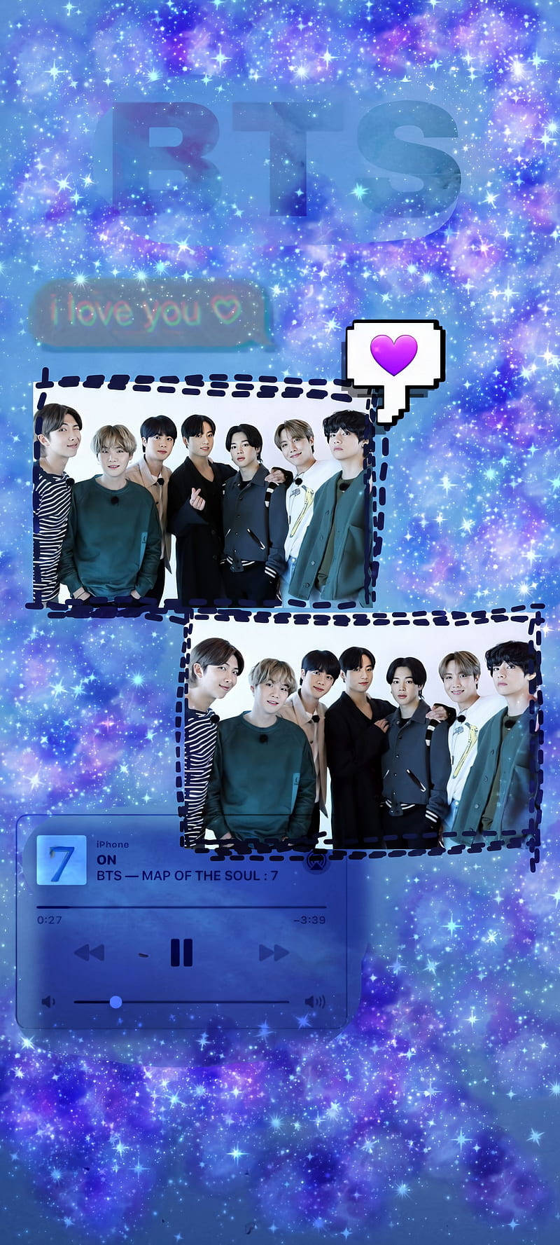 Bts Aesthetic Purple Fanart Background