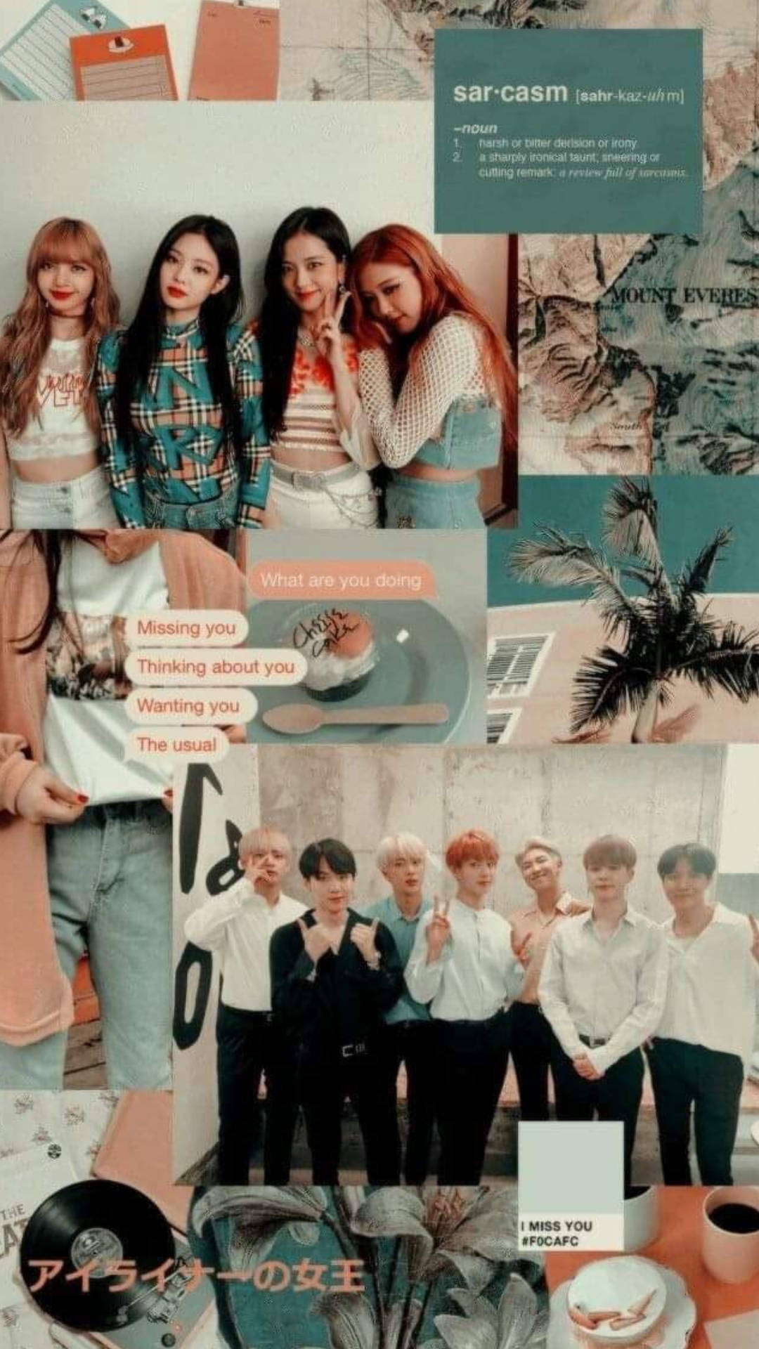 Bts And Blackpink Aesthetic Journal Background