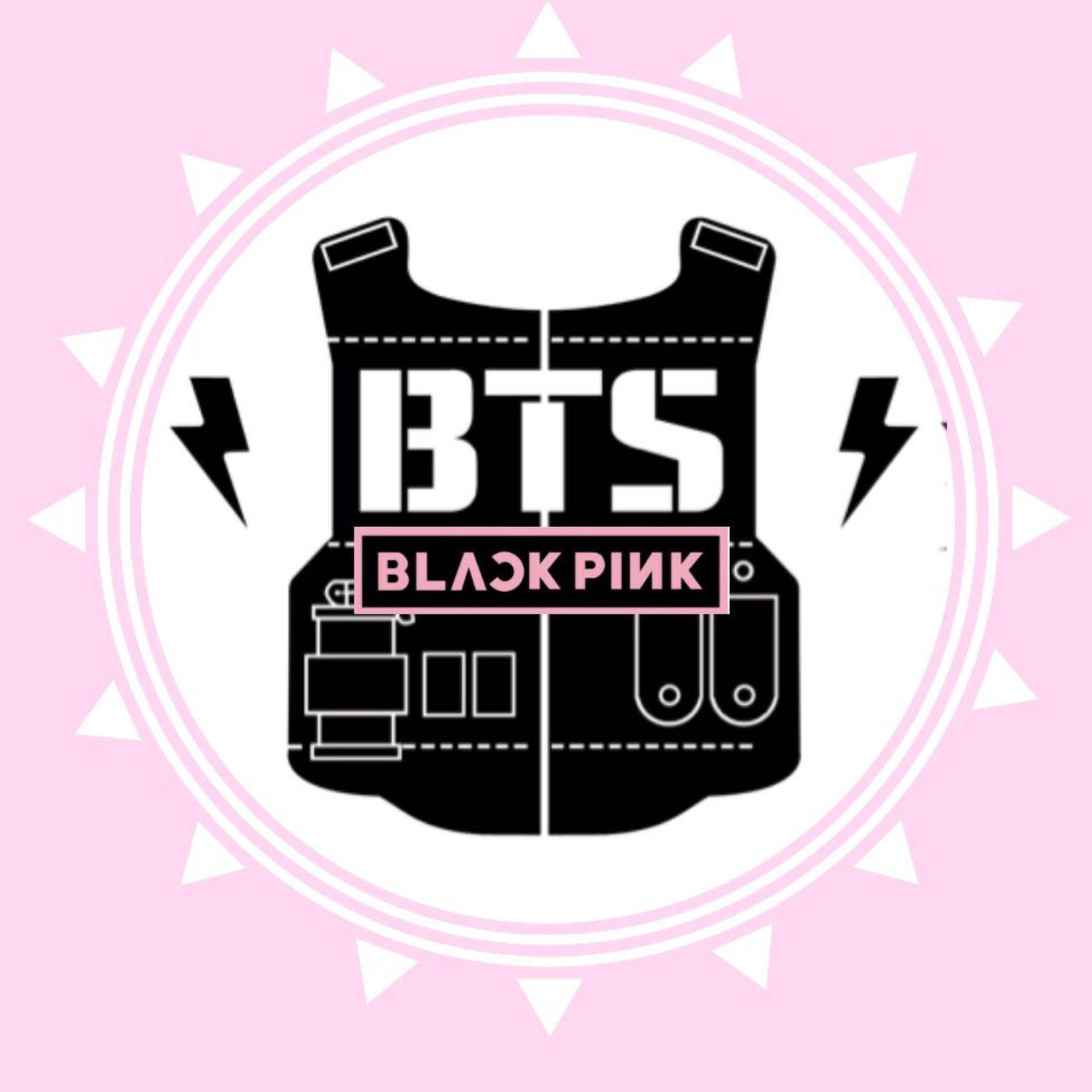 Bts And Blackpink Idol Group Logo Background