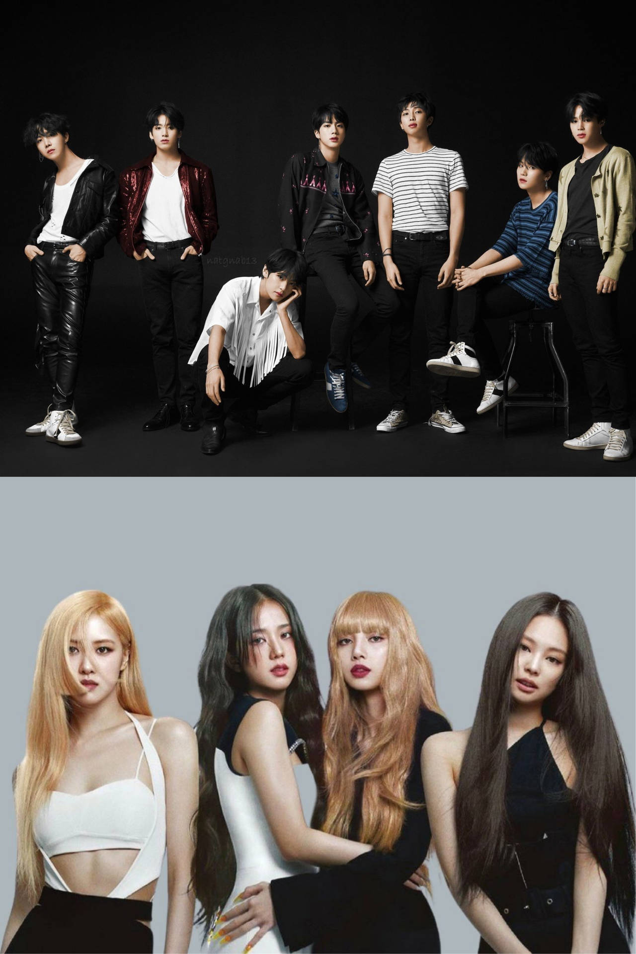 Bts And Blackpink Sexy Model Vibes Background