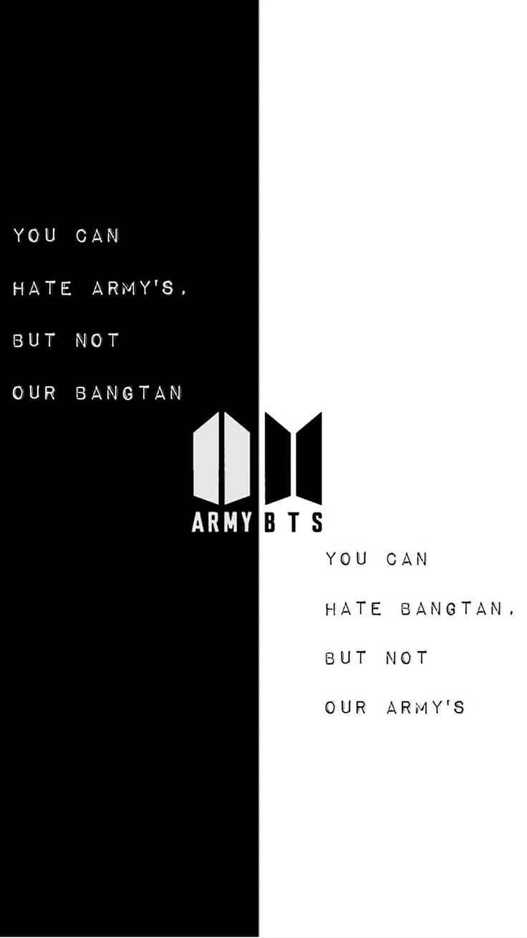 Bts Army Black And White Poster Background