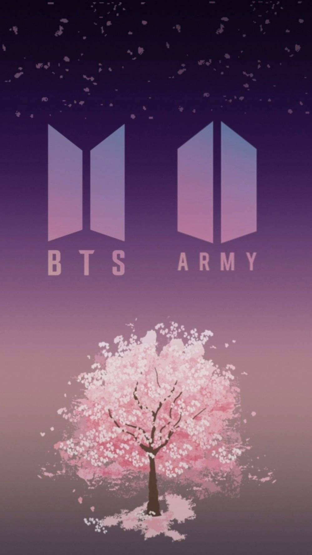 Bts Army Logo Purple Aesthetic Background