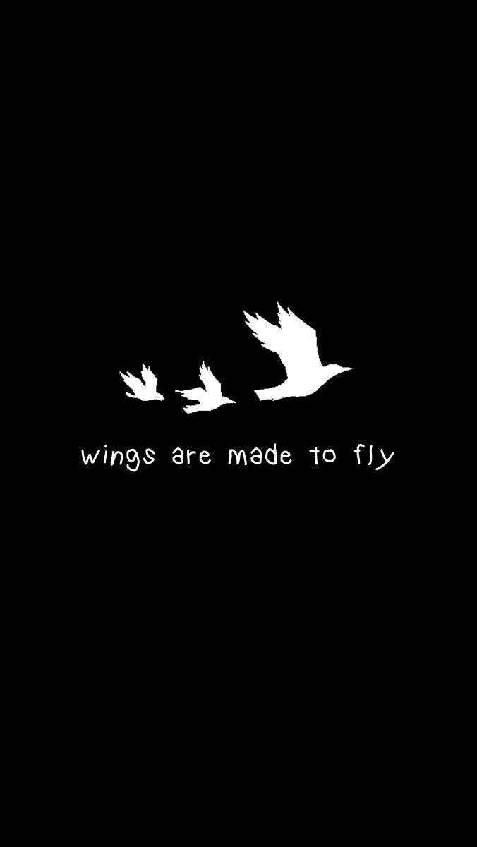 Bts Black Wings Are Made To Fly Background