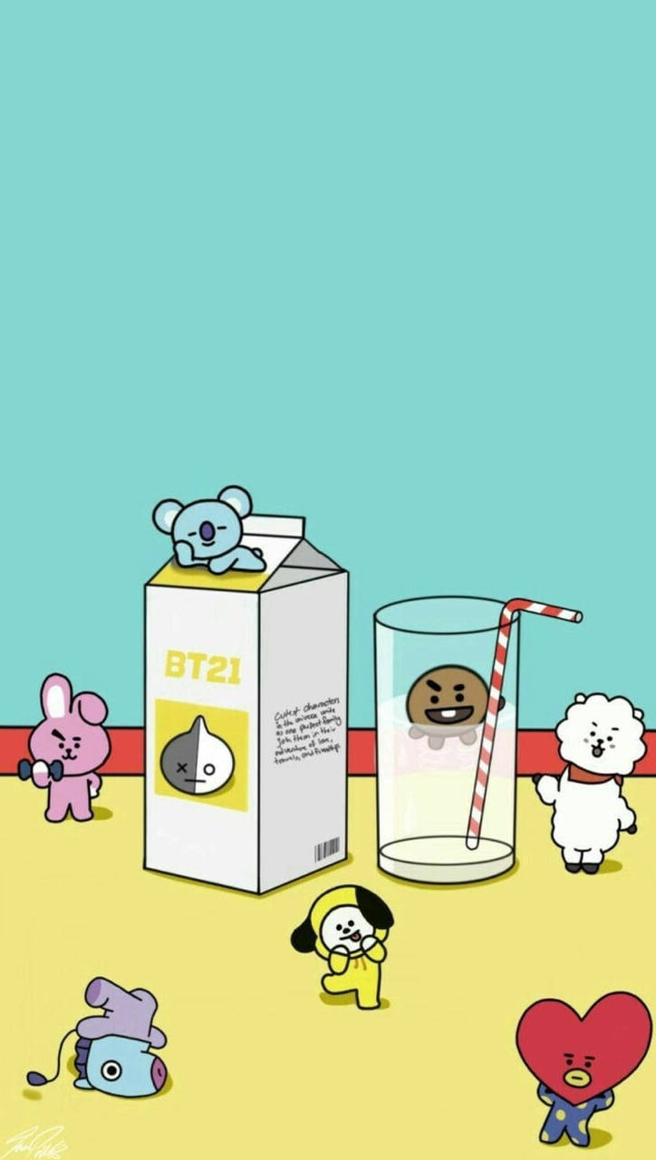 Bts Bt21 Kitchen Chaos Background