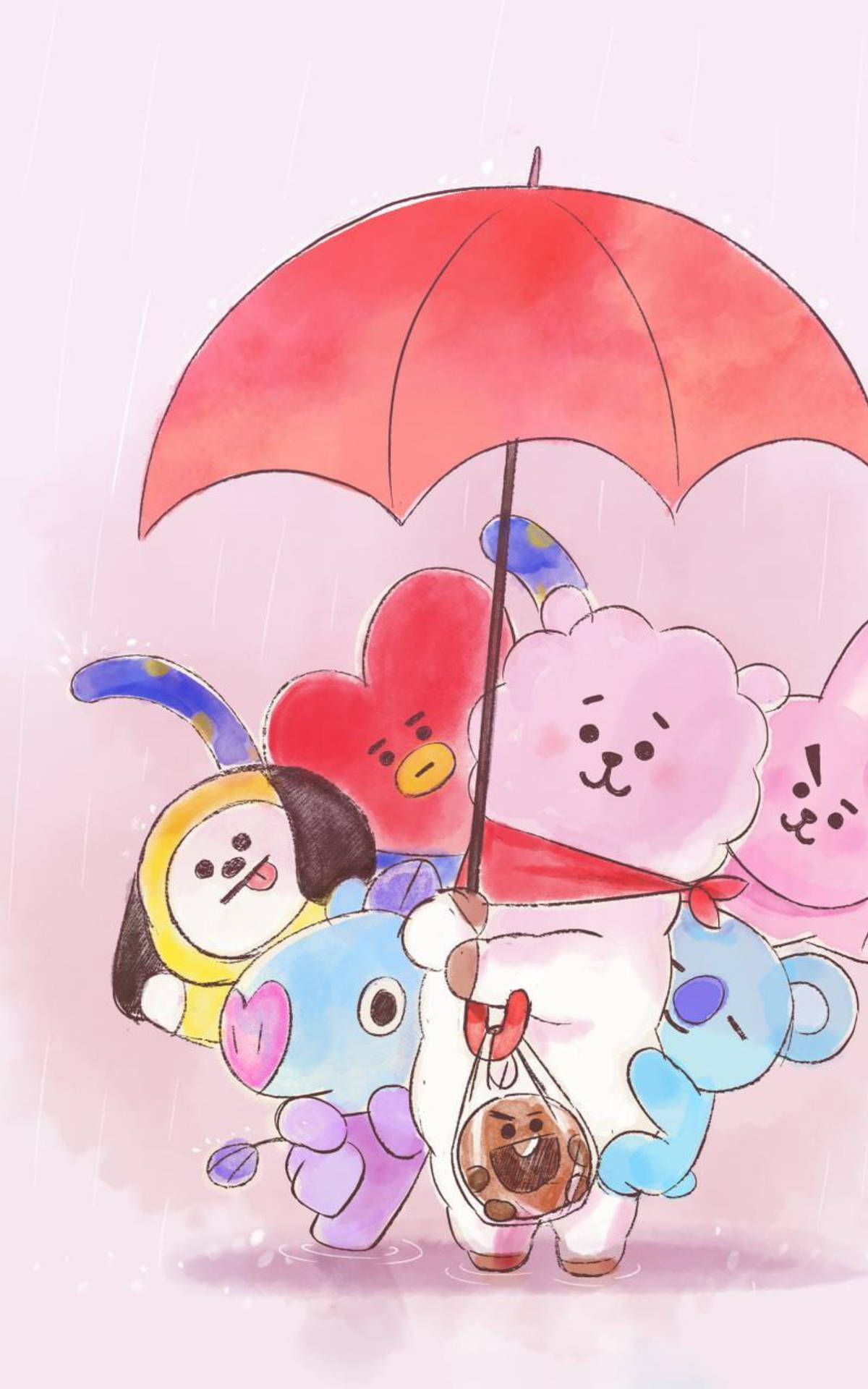 Bts Bt21 One Umbrella Background