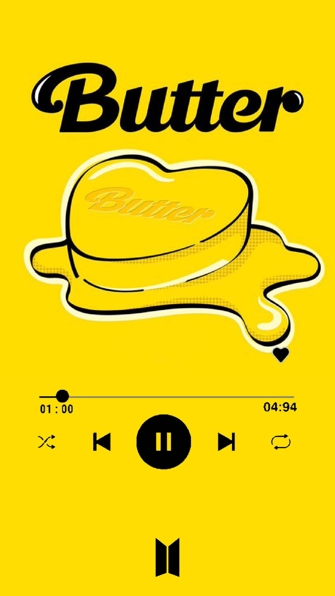 Bts Butter Logo With Music Interface