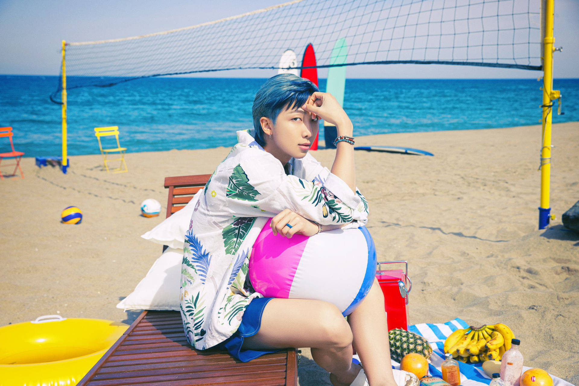 Bts Butter Rm On The Beach Background