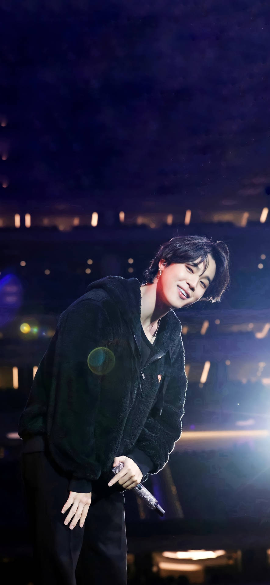 Bts Concert Park Jimin In All Black Background