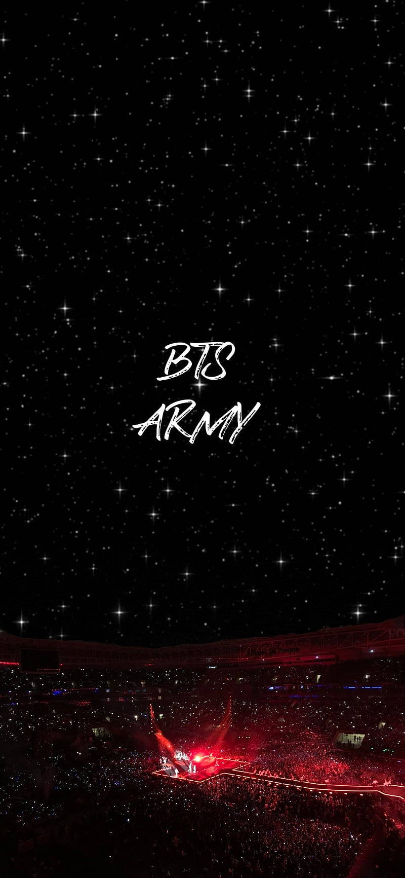 Bts Concert With The Words Bts And Army