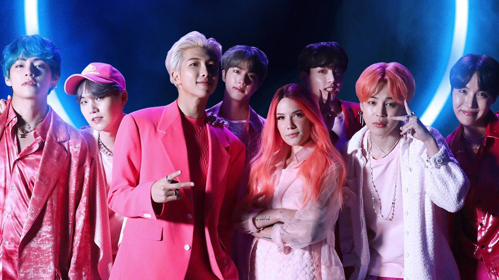 Bts Desktop Wallpaper With Halsey