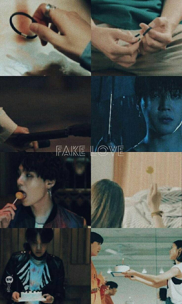 Bts Fake Love Collage Background