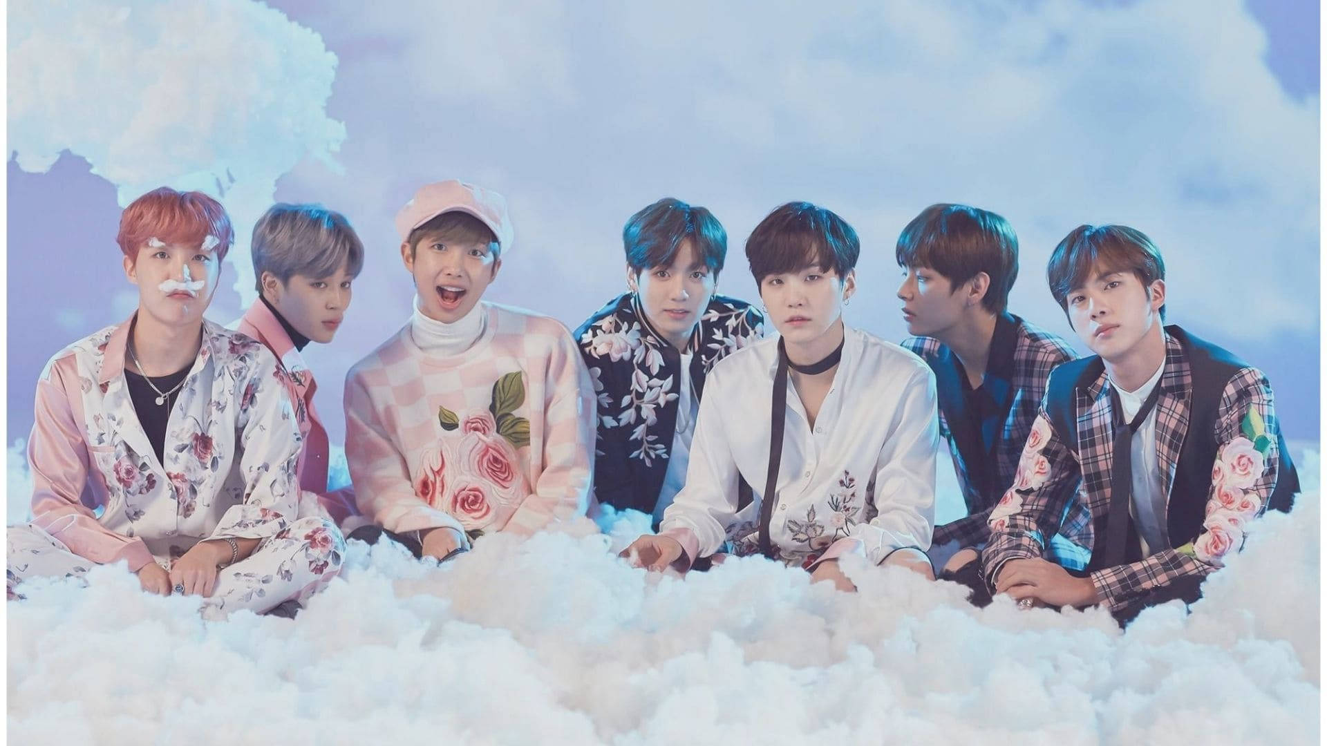 Bts Fake Snow Desktop Wallpaper Background