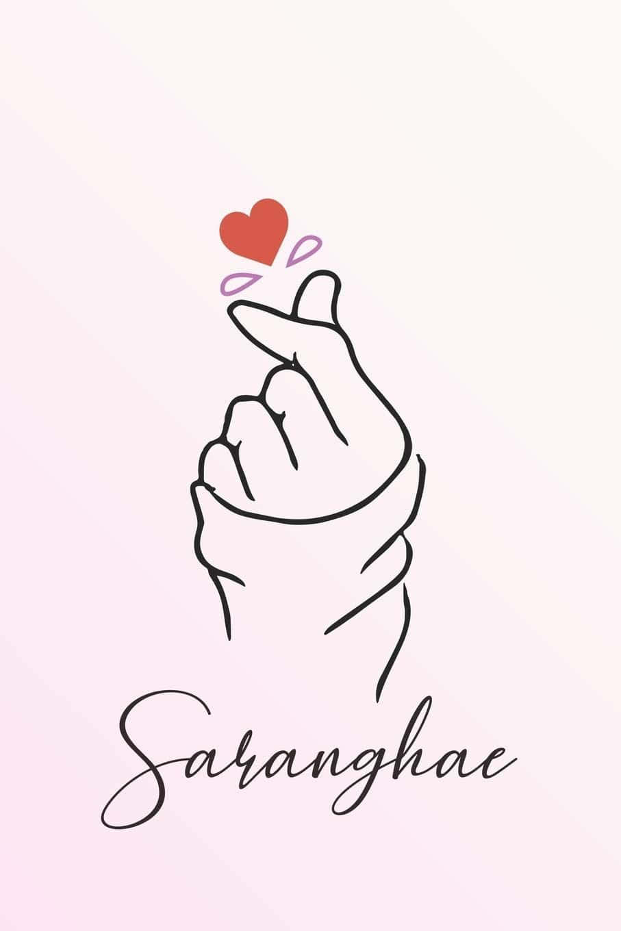 Bts Finger Heart Pink Kpop Saranghae