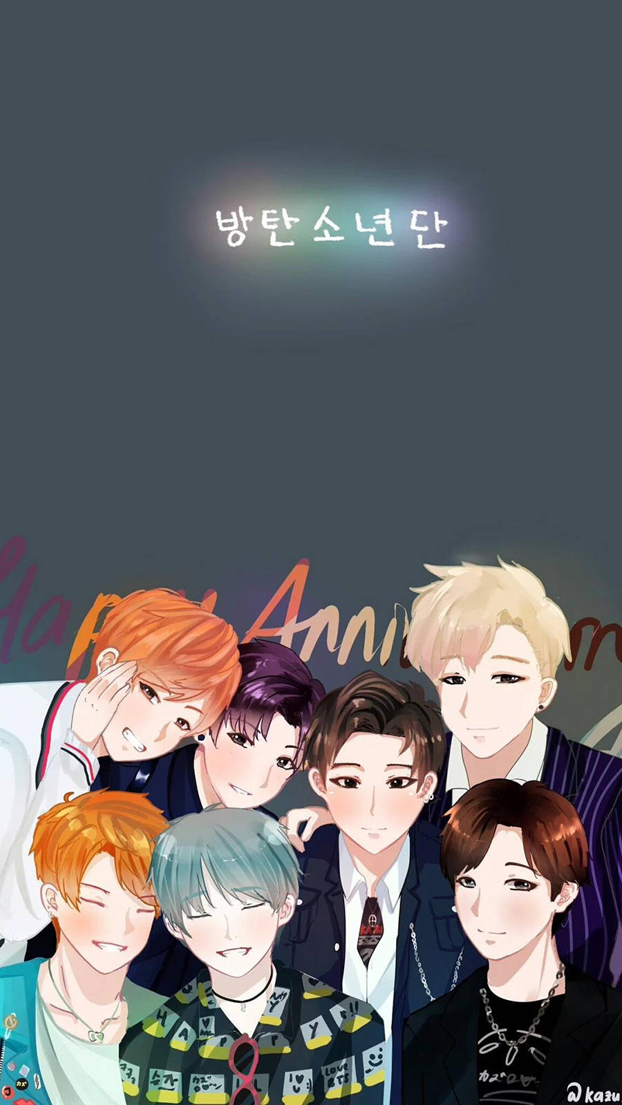 Bts Group Aesthetic Cute Fanart Drawing