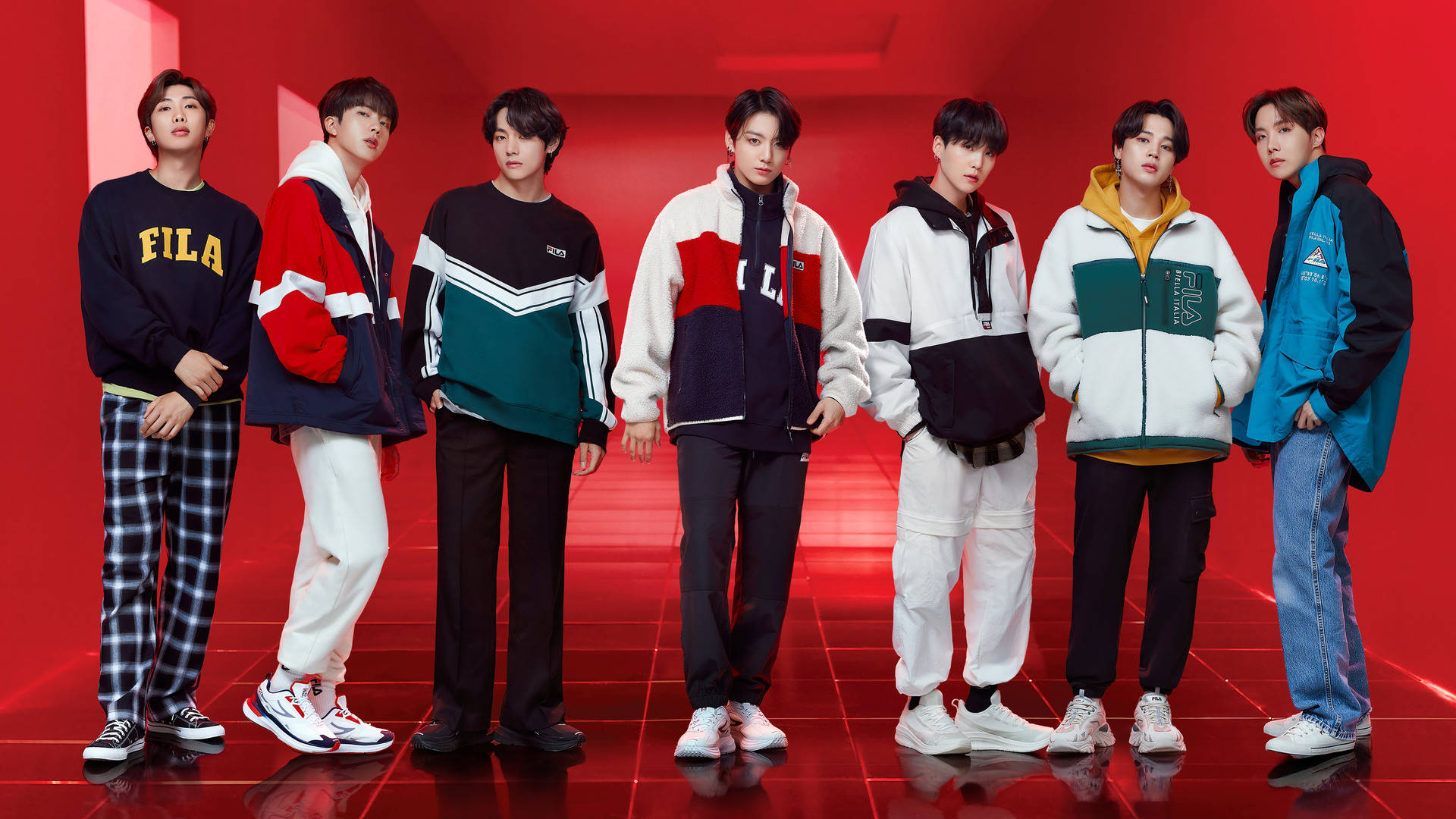 Bts Group Photo For Fila