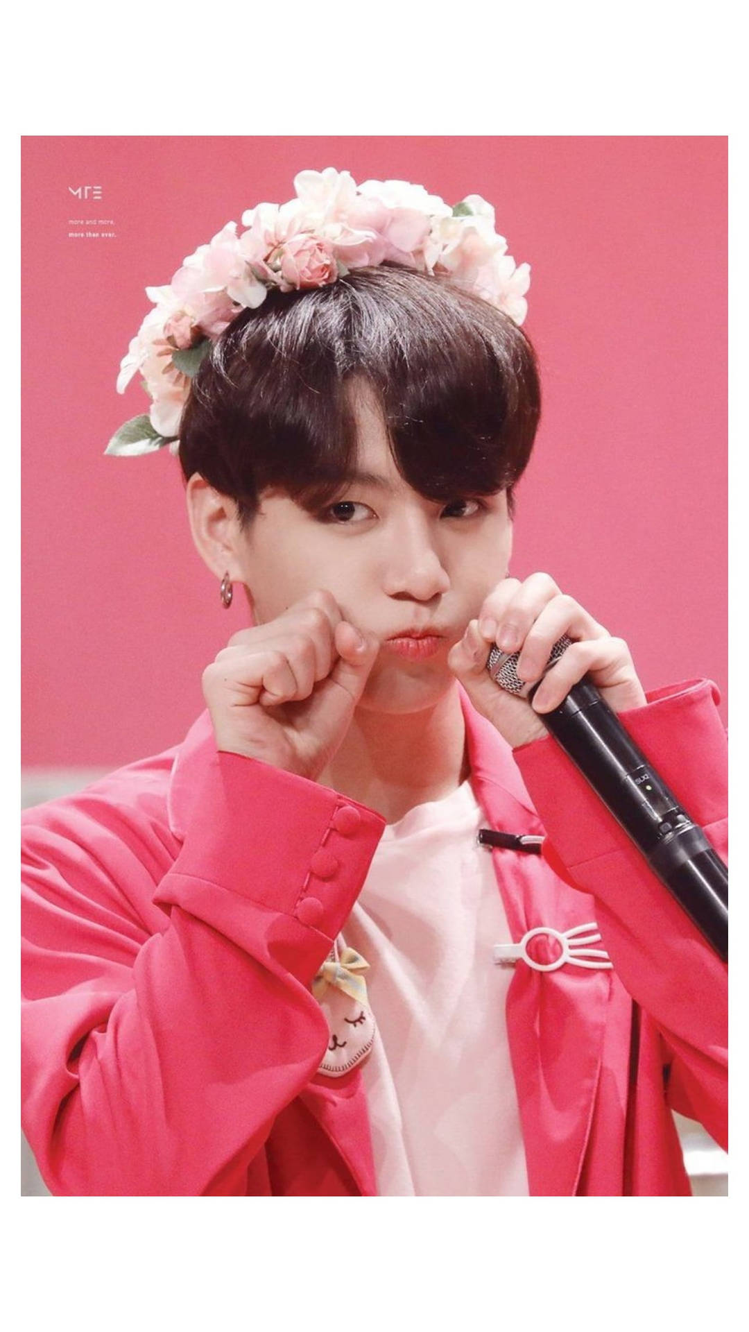 Bts Jung Kook Cute Flower Crown Background