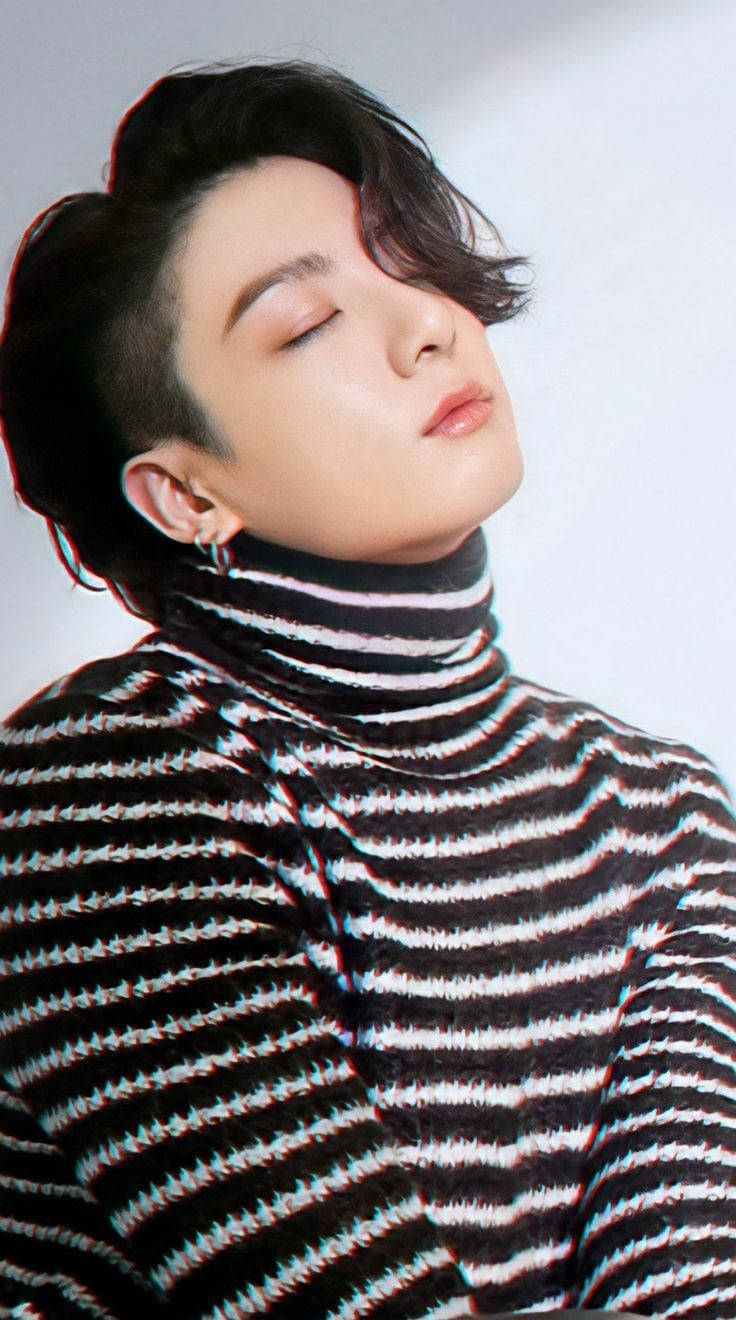 Bts Jung Kook Cute Striped Background
