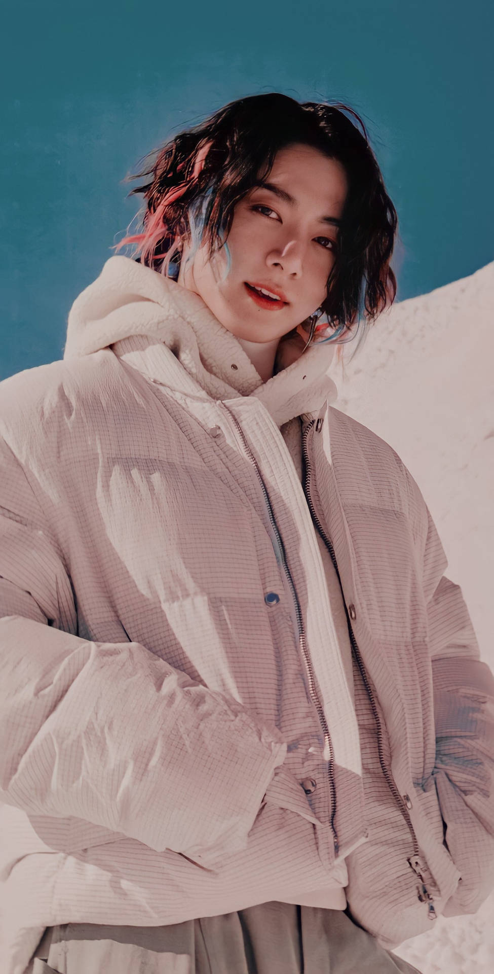 Bts Jung Kook Cute Winter Jacket Background