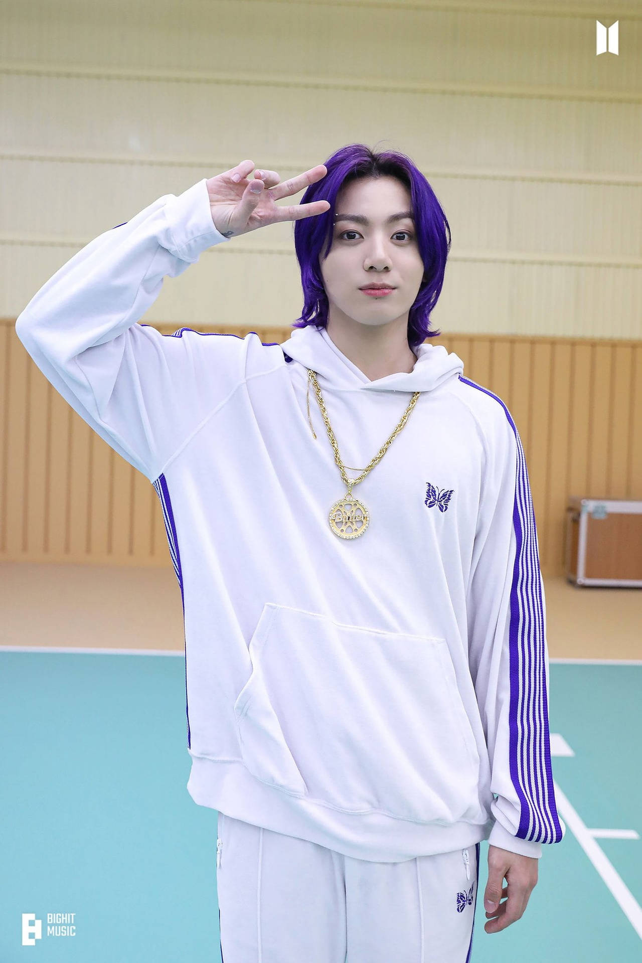 Bts Jungkook Peace Sign Over Head