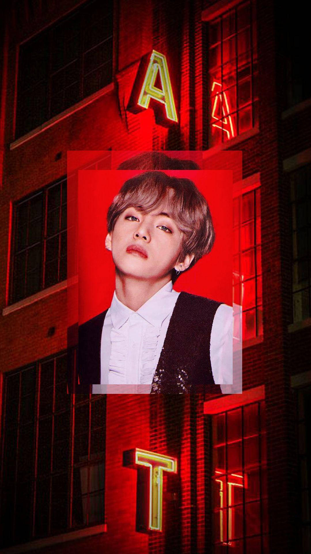 Bts Kim Taehyung Red Aesthetic Iphone Background