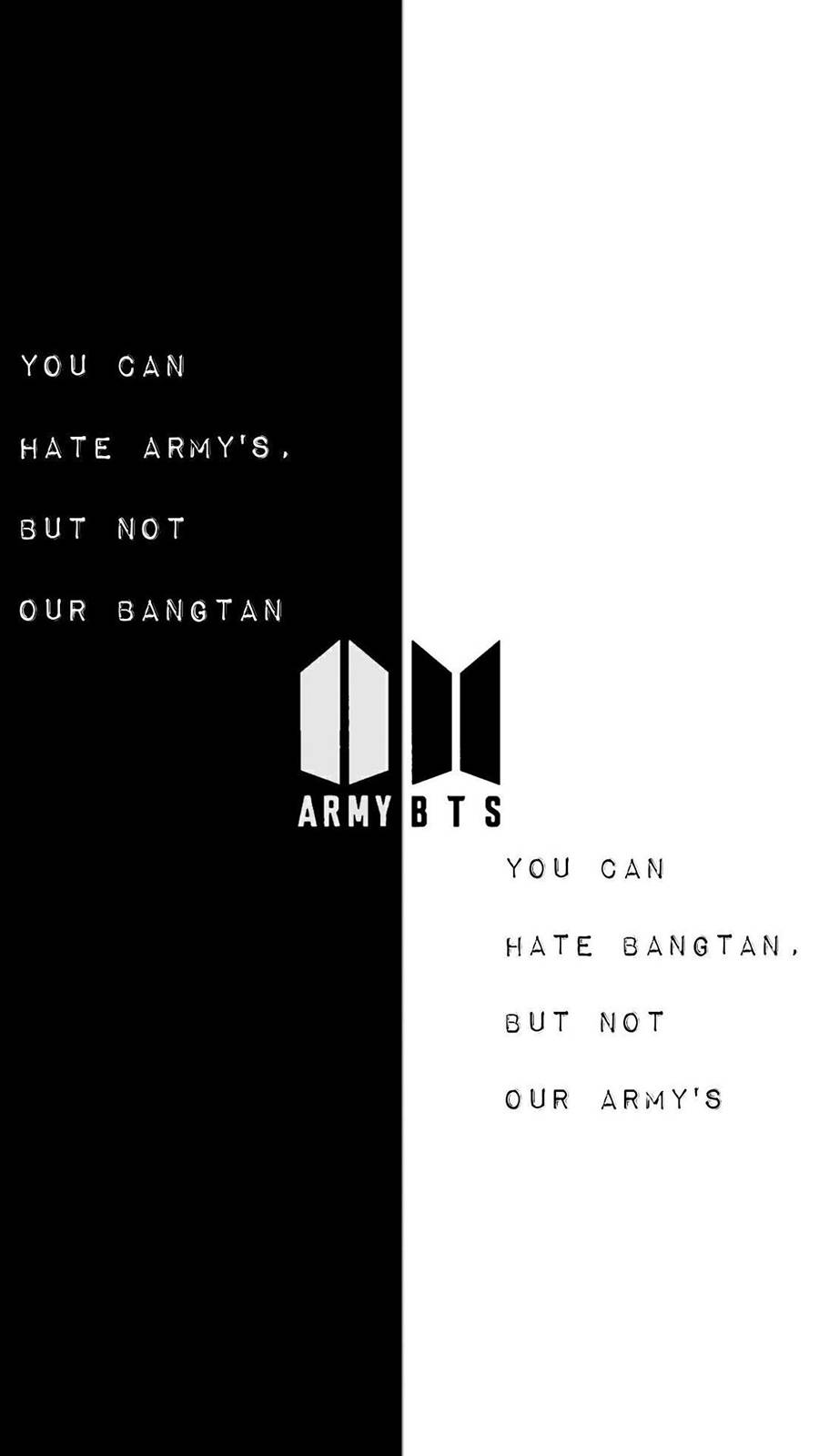 Bts Logo In Black And White Background