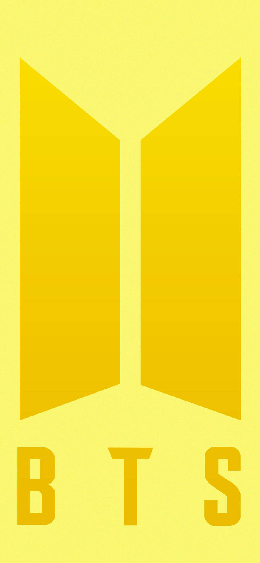 Bts Logo In Yellow Background