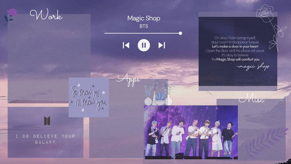 Bts Magic Shop Purple Aesthetic Background