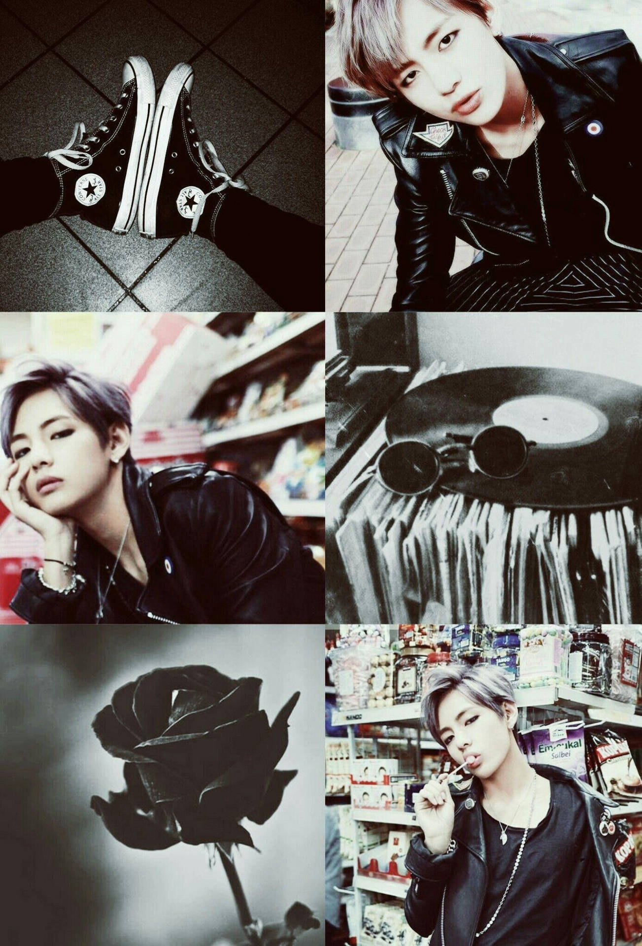 Bts Member V Punk Aesthetic Background