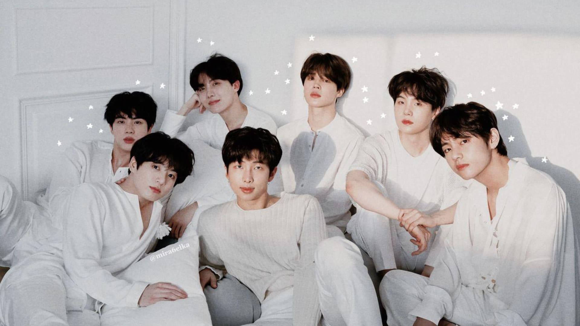 Bts Members In White Background