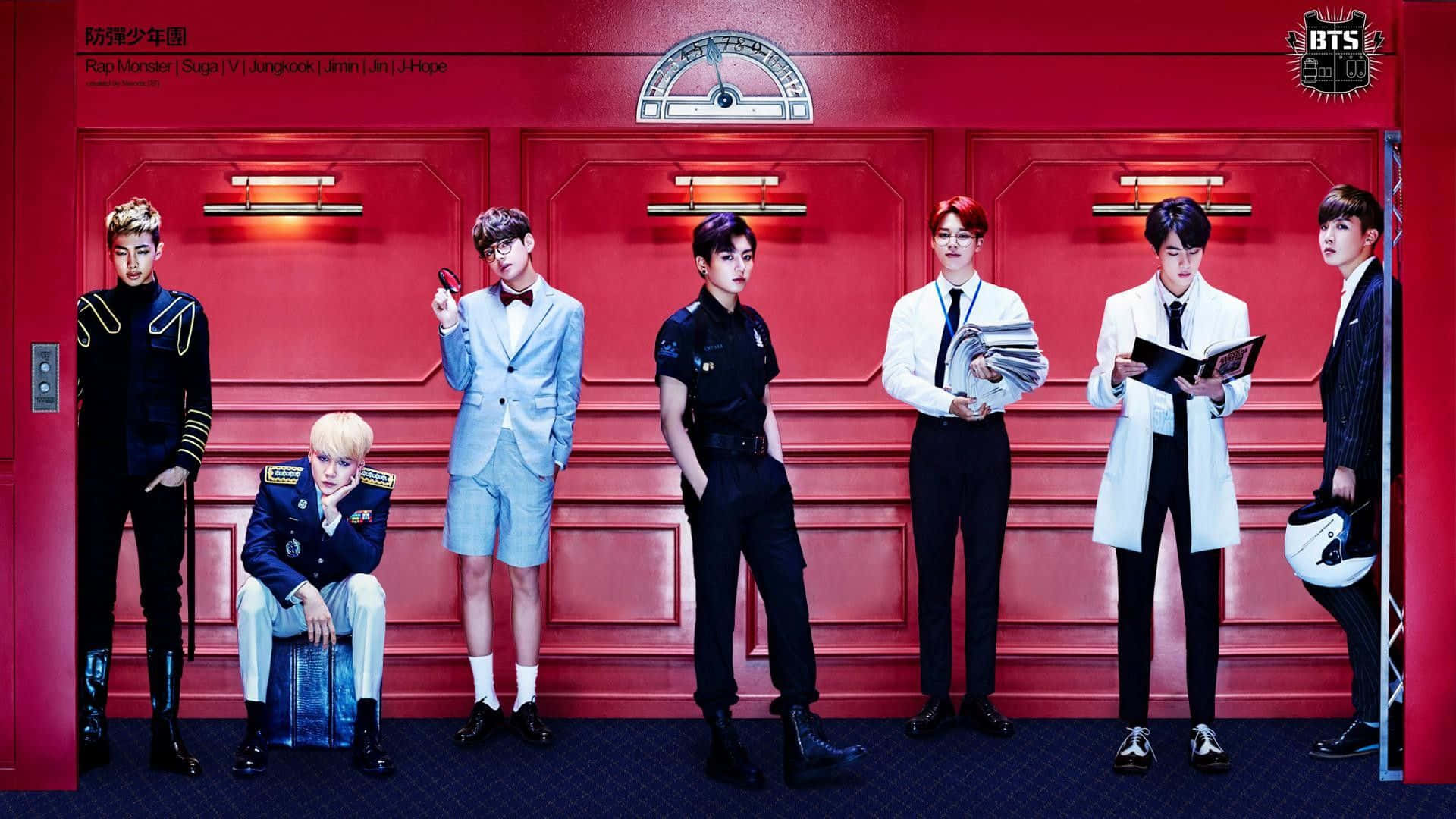 Bts Members Mac Chilling On The Beach Background