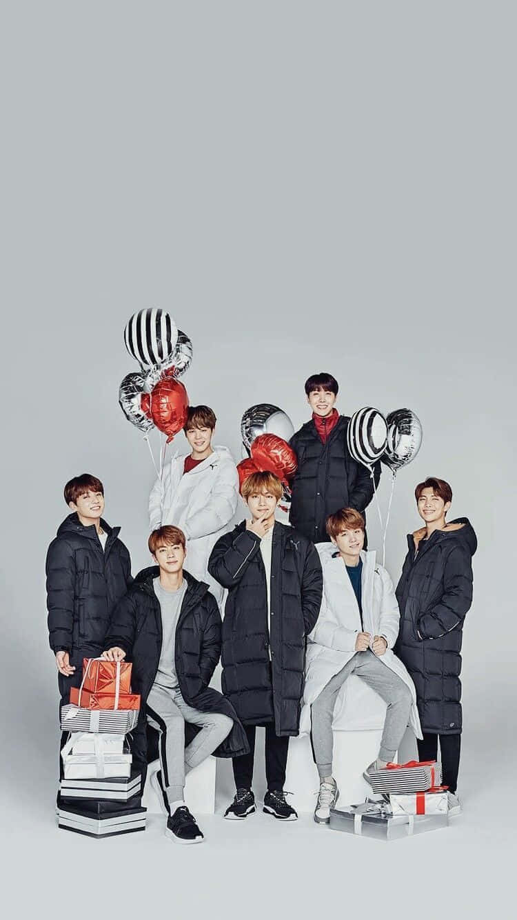 Bts Photoshoot In Puffer Jackets Background