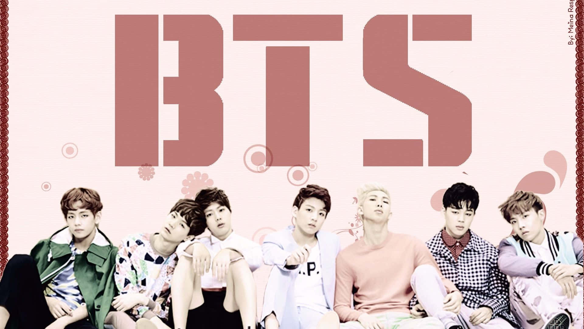 Bts Pink Aesthetic Desktop Wallpaper Background