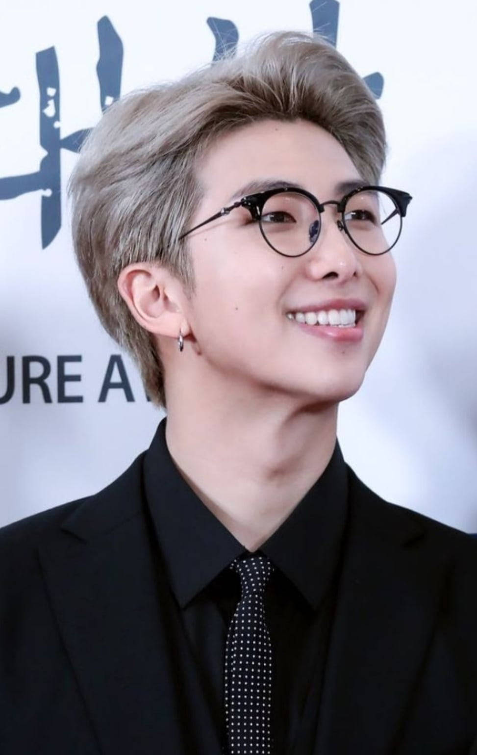 Bts Rm Cute Glasses Background