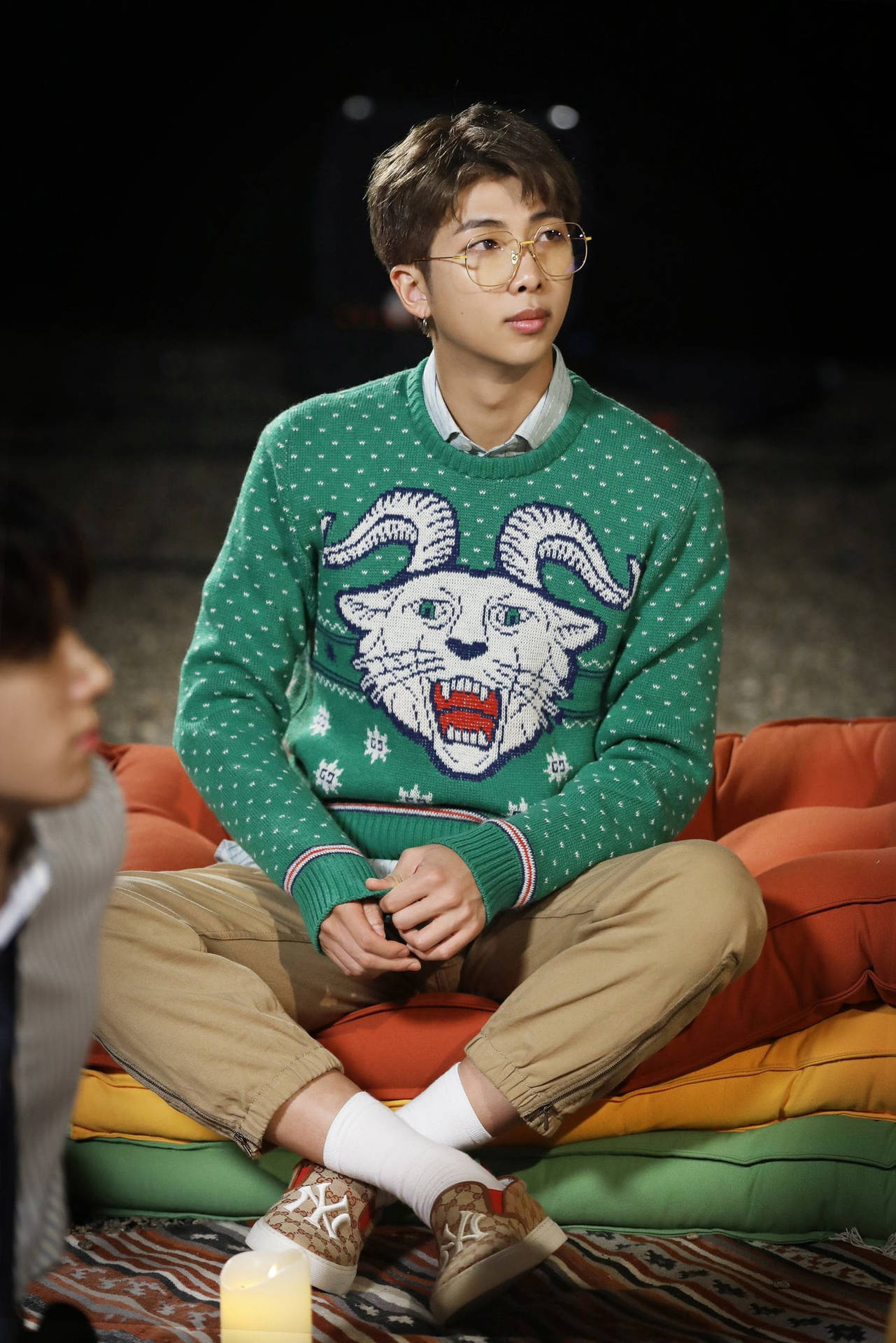 Bts Rm Cute Sweater Background