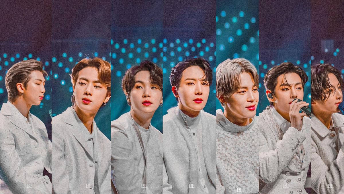 Bts Split-screen Desktop Wallpaper Background